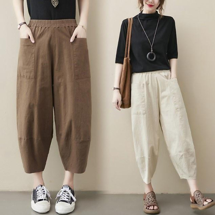 Quần nữ ống rộng lưng chun NeSa Shop, quần kiểu nữ form rộng bigsize chất liệu cao cấp mềm nhẹ mát QNH.65