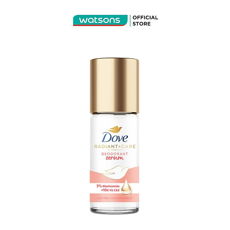 Lăn Khử Mùi Dove Radiant + Care Deodorant Serum 3% Niacinamide + 10x Vitamin C & E 45ml