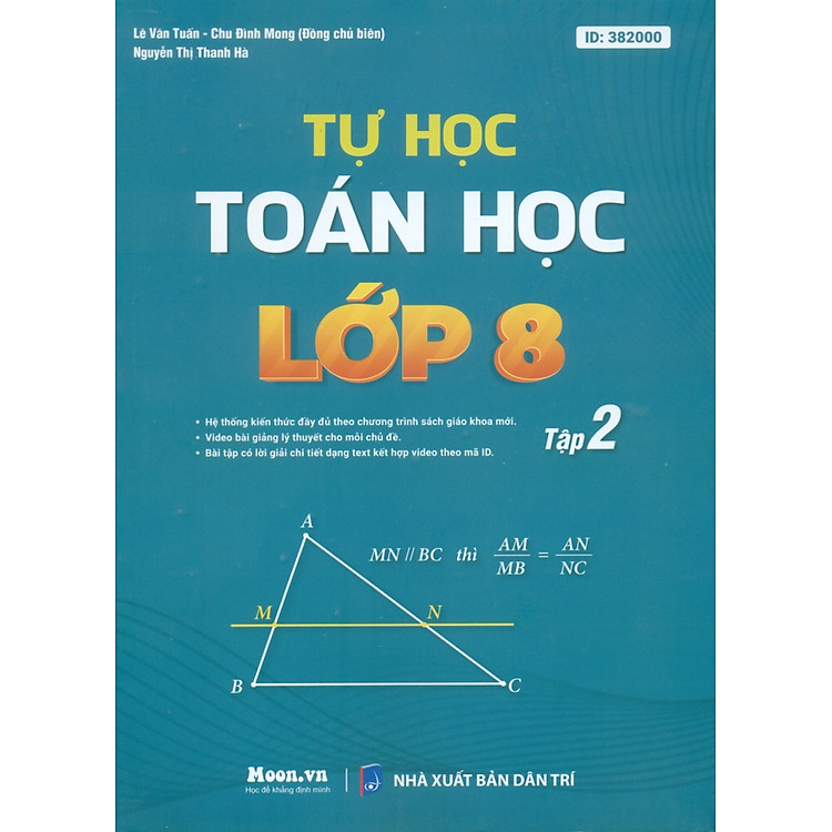 Tự Học Toán Học Lớp 8 - Chương Trình Mới -Sách Id Tự Học Toán Kết Nối Tri Thức, Cánh Diều, Chân Trời Sáng Tạo (Tập 1/Tập 2 Tùy chọn) - MoonBook