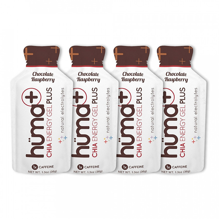 Gel Năng Lượng Huma Plus Chocolate Raspberry/ Vị Socola & Phúc Bồn Tử - Combo 4 Gói