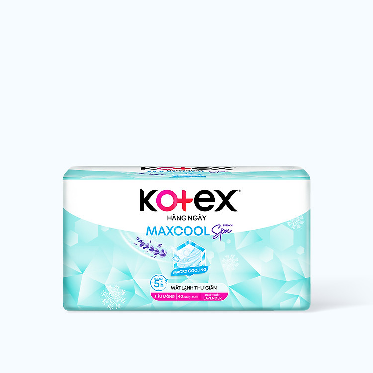 Băng vệ sinh hàng ngày siêu mỏng dịu mát từ thảo dược Kotex (Gói 40 miếng)