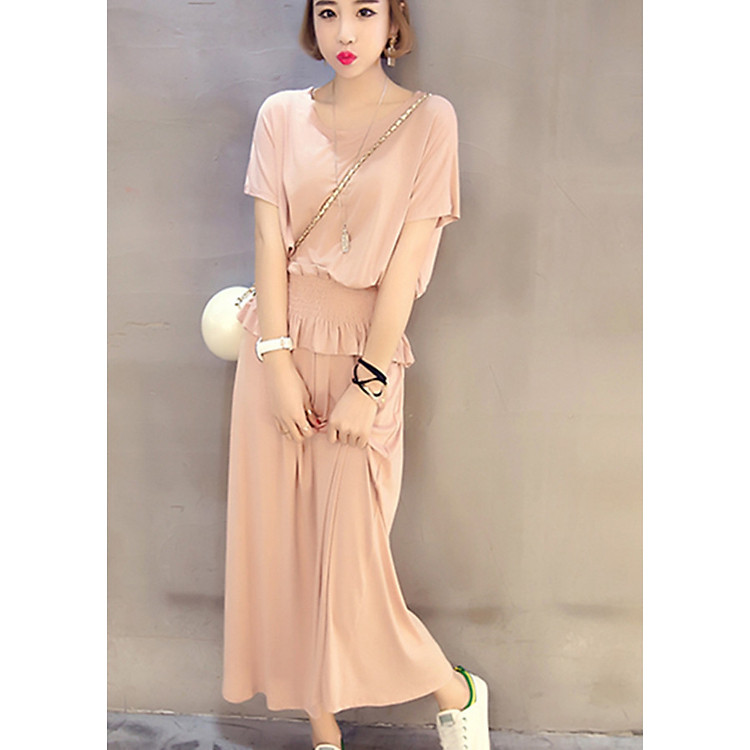 Set áo chít eo và chân váy