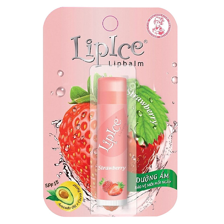 Son dưỡng không màu LipIce hương Dâu 4.3g