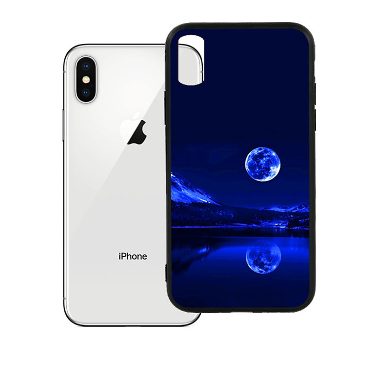 Ốp lưng viền TPU cao cấp dành cho iPhone X - Moon 02