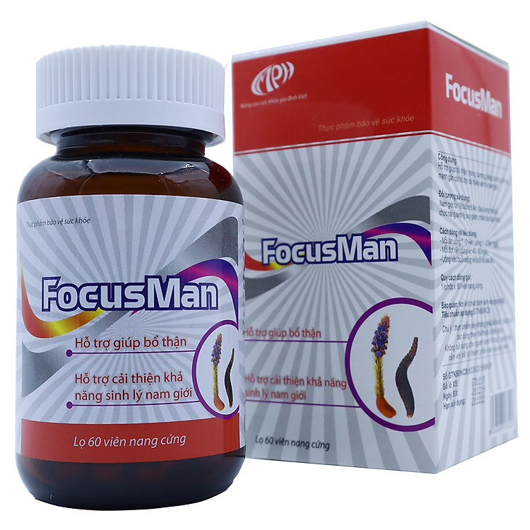 Bổ thận nam Focusman - Bổ thận tráng dương, tăng cường sinh lý nam, tăng testoteron nam, hỗ trợ điều trị rối loạn cương dương, xuất tinh sớm