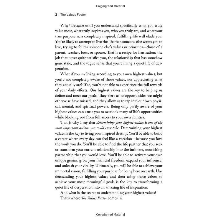 The Values Factor: The Secret to Creating an Inspired and Fulfilling Life - Ảnh 7