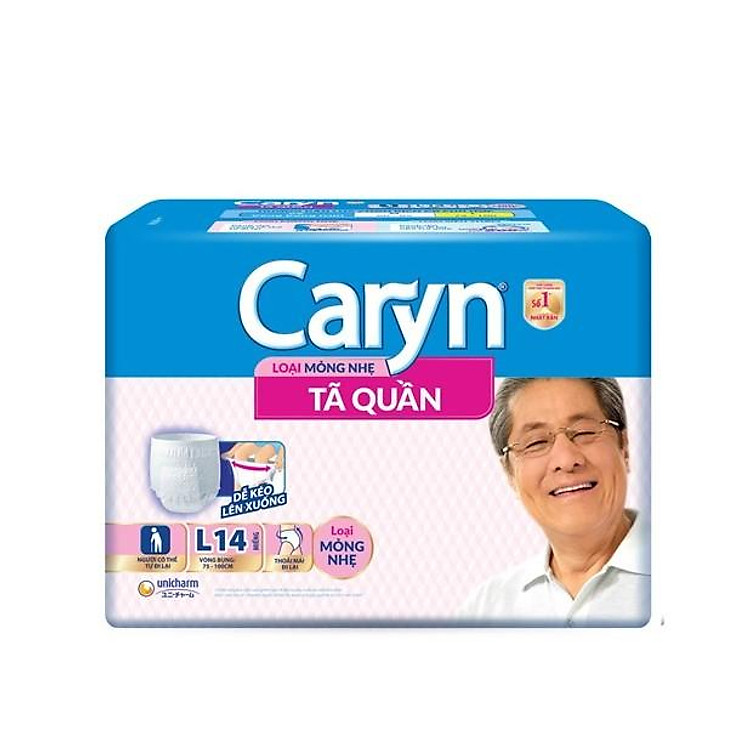 Tã quần người lớn Caryn loại mỏng nhẹ L14 (14 miếng)