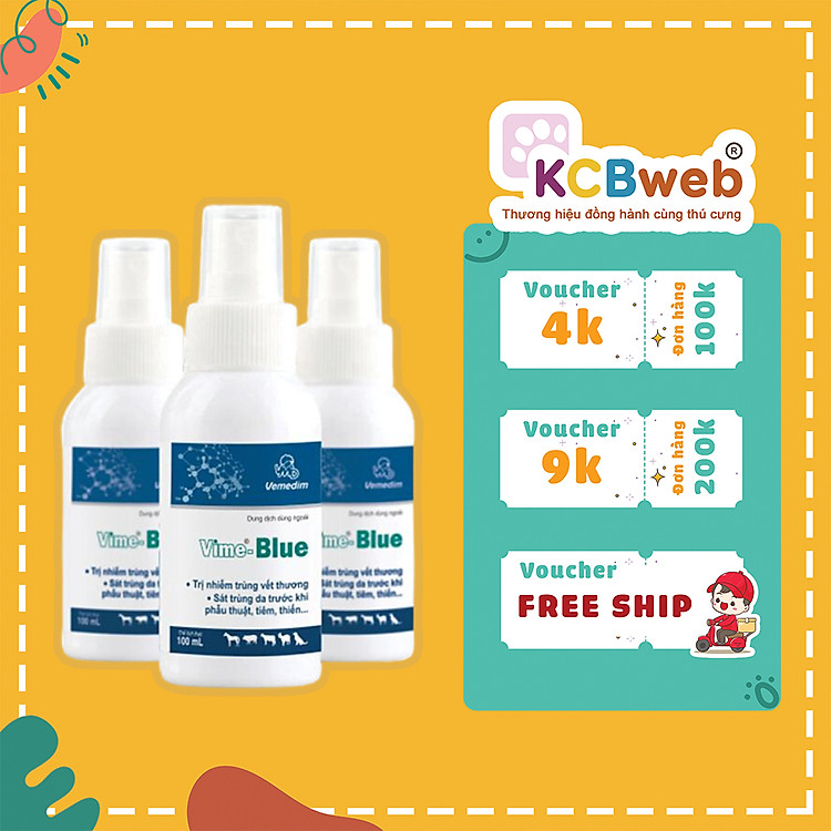 Dung dịch sát khuẩn da cho chó, mèo, thú cưng