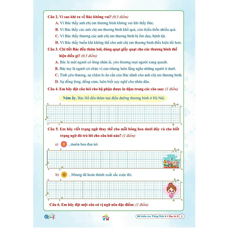Đề Kiểm Tra Tiếng Việt Lớp 4 - Học Kì 2 - Kết Nối Tri Thức Với Cuộc Sống - Ảnh 3