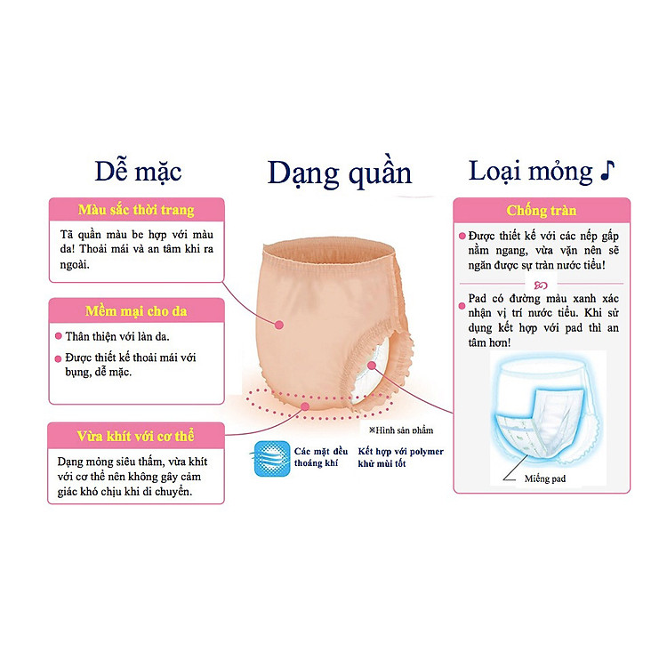 Combo Tã quần L và miếng lót Nhật Chính hãng Giá tốt - Hình ảnh 4