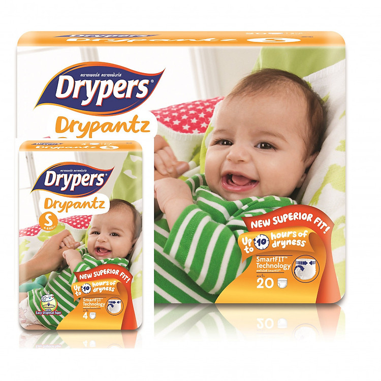 Bộ Tã Quần Cao Cấp Drypers DryPantz S24 (20 Miếng + 4 Miếng)