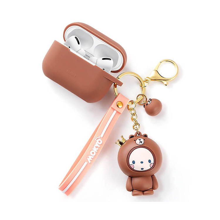 Vỏ Ốp Airpods Pro Silicone Bounce Series Kèm Móc Khoá MOKYO Xinh Xắn ESR- hàng nhập khẩu