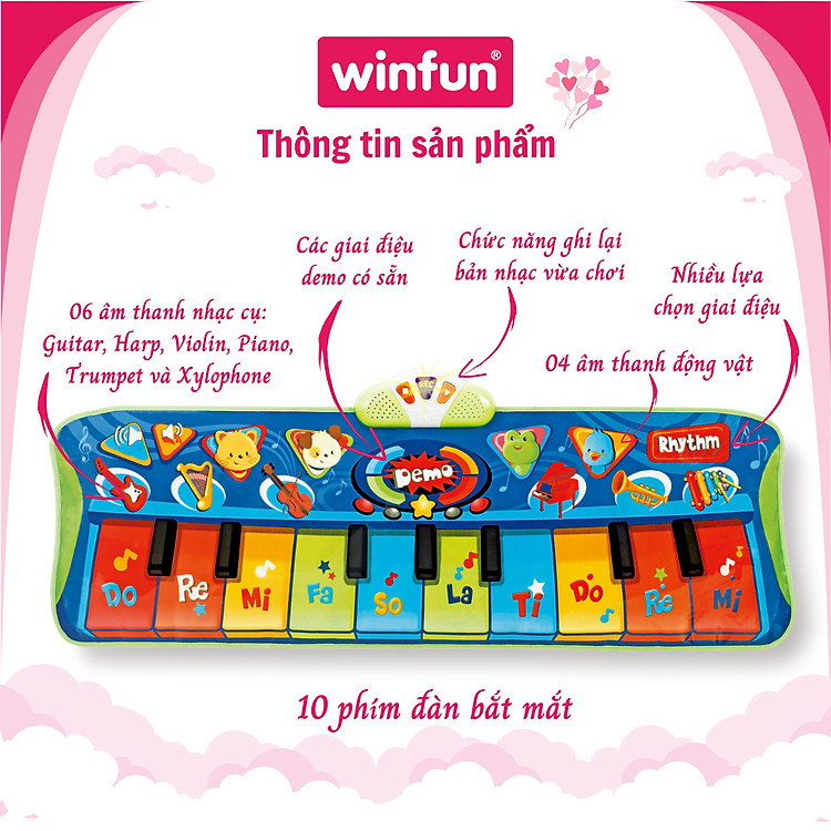 Thảm nhảy Winfun 2507-NL cho bé Chính hãng Giá tốt - Hình ảnh 3