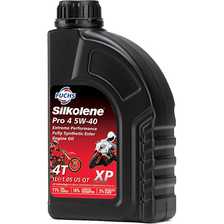 Nhớt Động Cơ Xe Máy Fuchs Silkolene 5W40 JASO MA2 API SM&SN 1 Lít