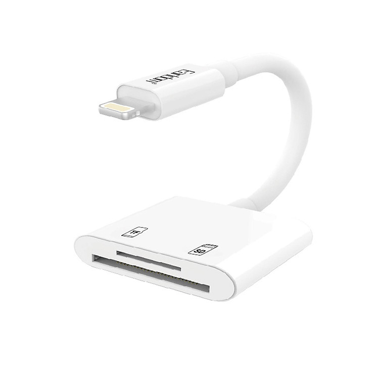 Đầu đọc thẻ nhớ dành cho iPhone, iPad Earldom ET-OT47, Hỗ trợ thẻ MicroSD và SD - Hàng Chính Hãng