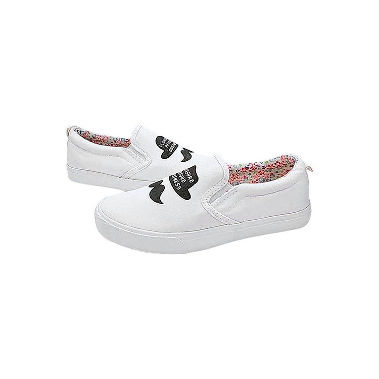 Giày Slip On Nữ Hoạt Tiết Râu