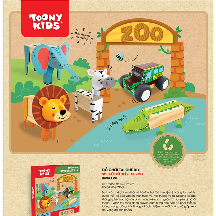 Mua Bộ Đồ Chơi DIY TOONYKIDS Sở Thú Chính hãng Giá rẻ - Hình ảnh 3