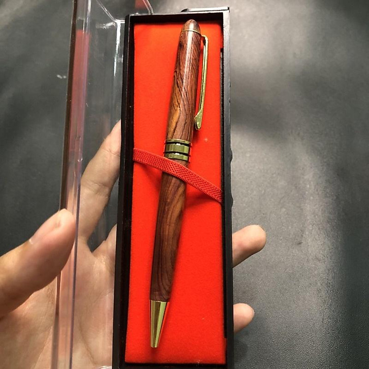 Bút ký gỗ Trắc nắp xoay (PEH995X) - Ảnh 2