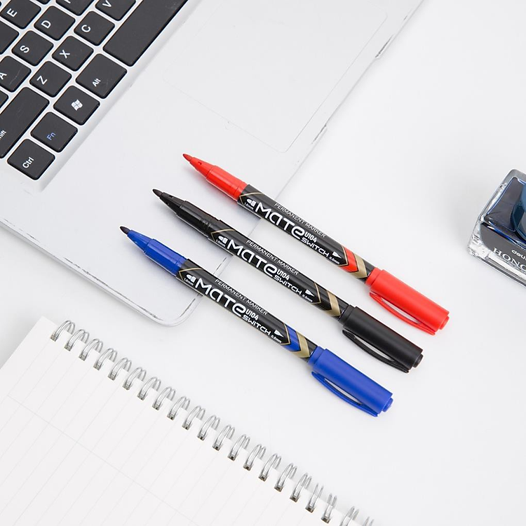 Bút Lông Dầu 2 Đầu Deli – Mực xanh