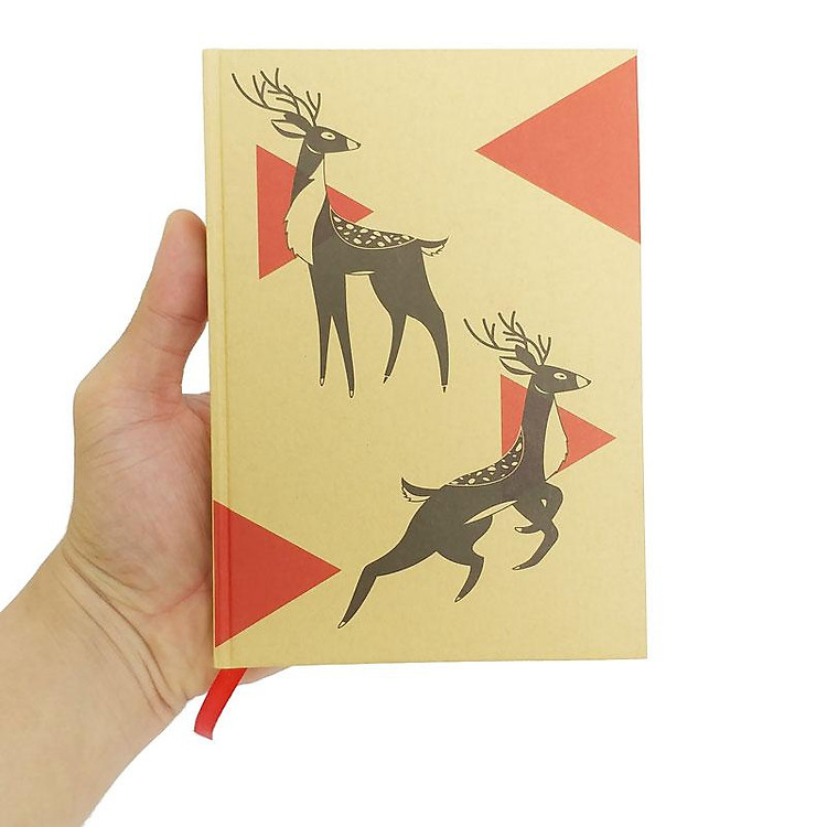 Sổ Bìa Cứng Kẻ Ngang 80gsm Đôi Nai - Họa Tiết Đỏ - Ảnh 6