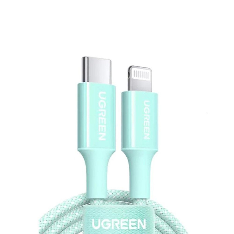 Cáp dữ liệu USB-C sang đầu dành cho iphone có chip dài 1M màu xanh Ugreen 90449 - Hàng chính hãng