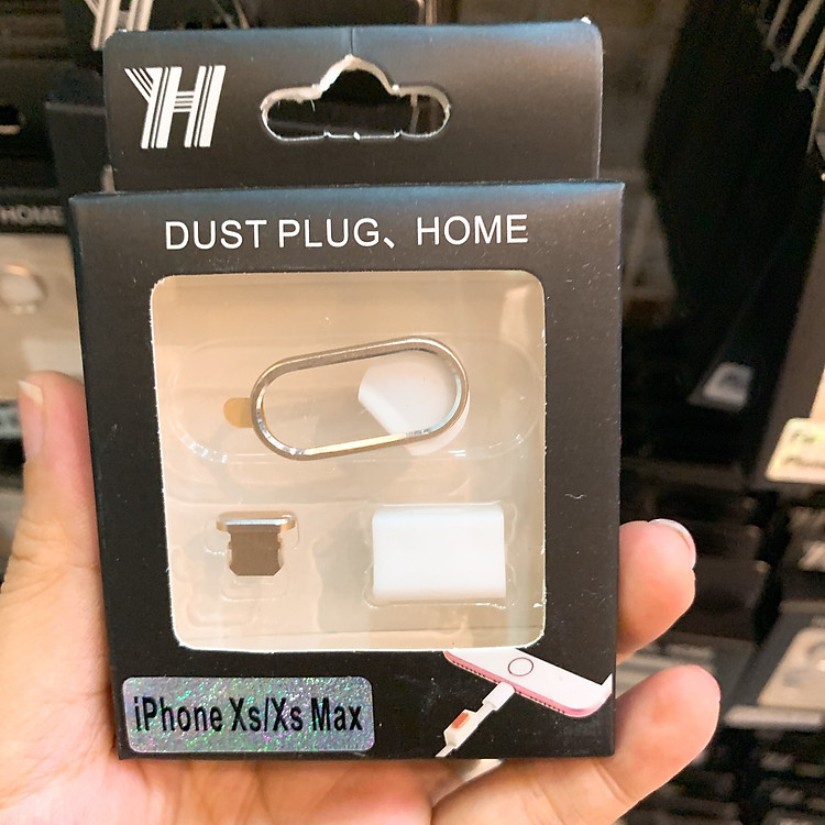 Bộ Viền Nhôm Bảo Vệ Camera + Nút Chống Bụi Tai Nghe Dành Cho Iphone X/XS/XS MAX