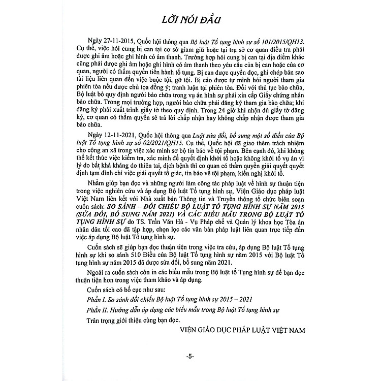 So Sánh-Đối Chiếu Bộ Luật Tố Tụng Hình Sự Năm 2015 (Sửa Đổi Bổ Sung Năm 2021) - Ảnh 4