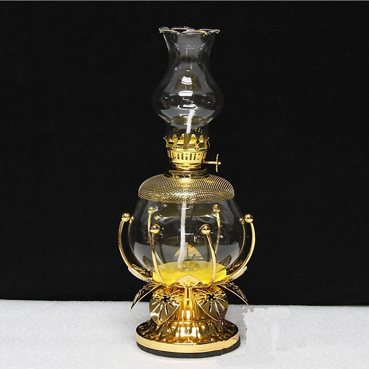 Đèn thờ đốt dầu ( tặng 1 chai dầu cát 1 lít )