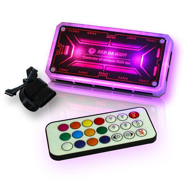 Bộ Hub Remote Red Dragon RGB cho Fan Led - hàng nhập khẩu
