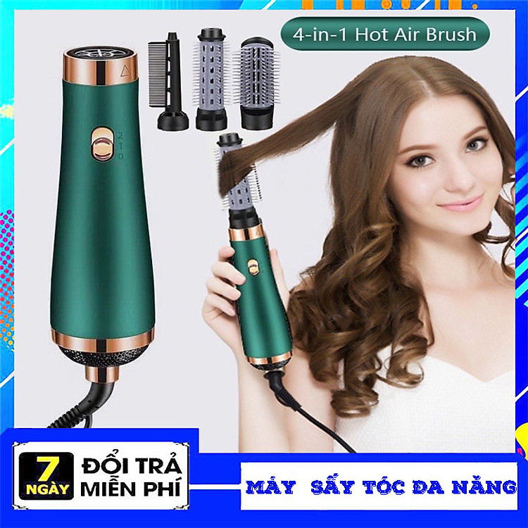 Máy Sấy Tóc Tạo Kiểu 4 in 1 sấy Khô, Duỗi Thẳng ,Uốn Xoăn, Uốn Cụp, Tạo Kiểu Tóc Bồng Bềnh