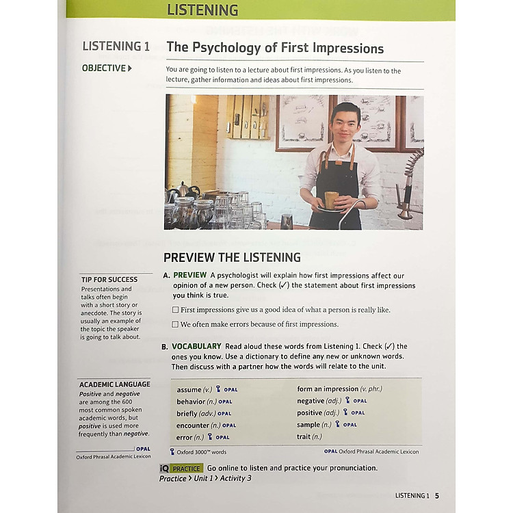 Q: Skills For Success: Level 3: Listening And Speaking Student Book With iQ Online Practice - 3rd Edition - Ảnh 3