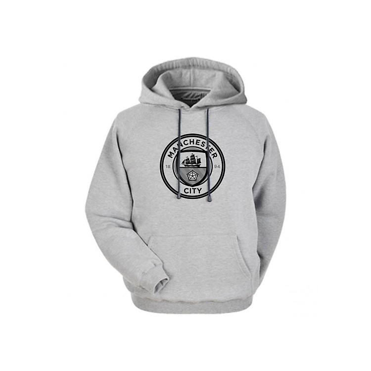 Áo Hoodie Tay Dài Có Mũ Logo Manchester City