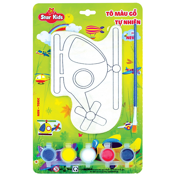 Đồ Chơi Trẻ Em - Bộ Tô Gỗ Máy Bay Trực Thăng K213