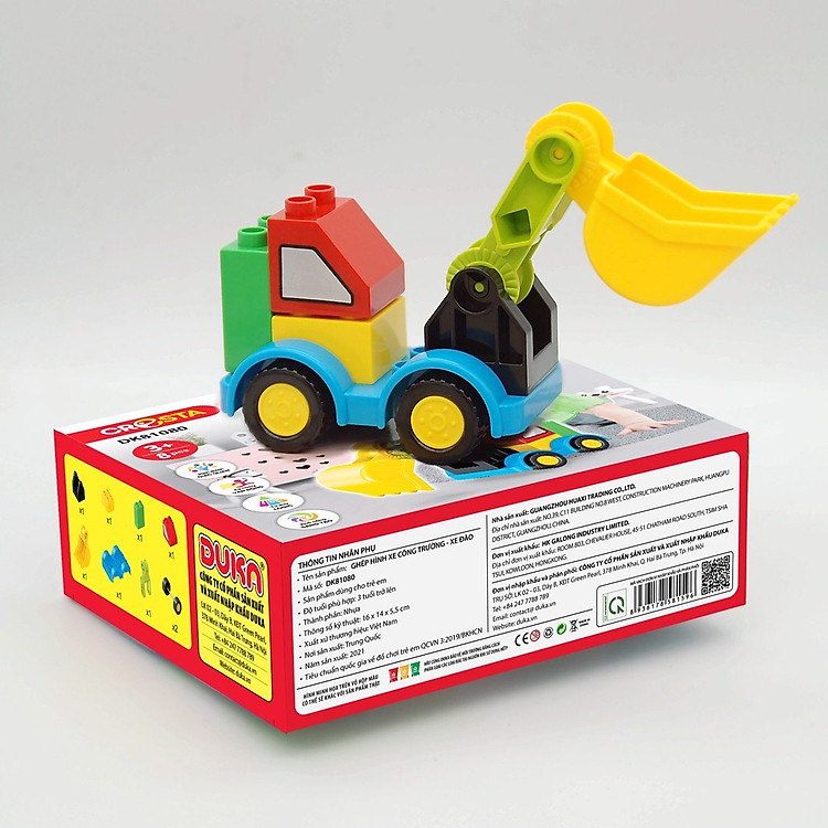 Ghép hình xe công trường DK81080 Chính hãng Giá tốt - Hình ảnh 3