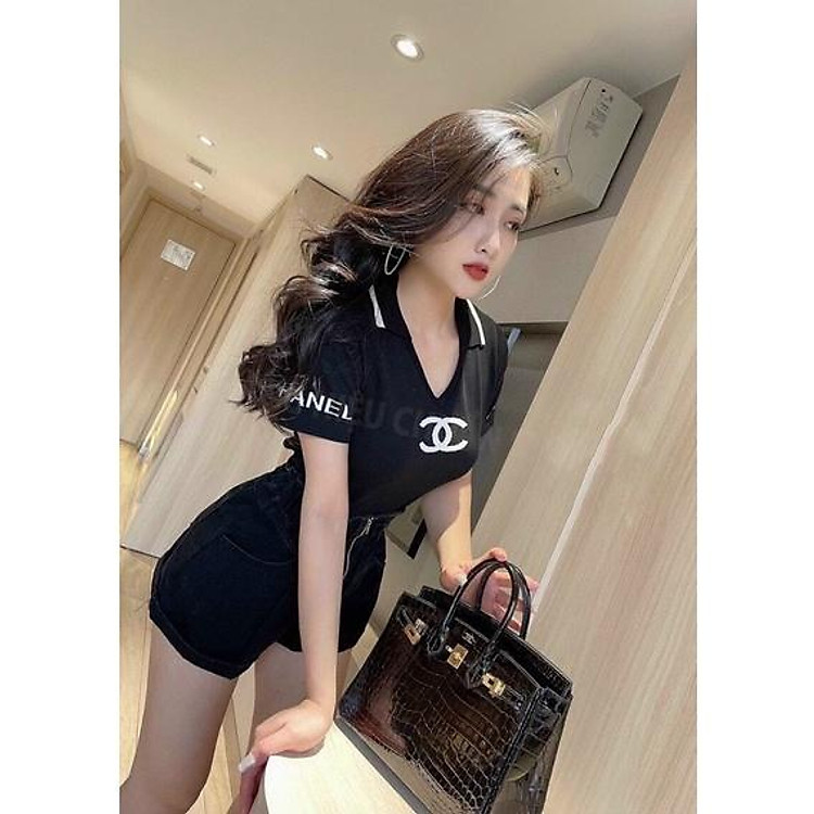 Áo len polo thêu chữ x