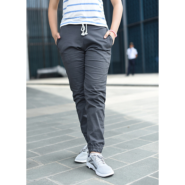 Quần Jogger kaki Nữ Co Giãn 4 Chiều Phong Cách Thể Thao M09