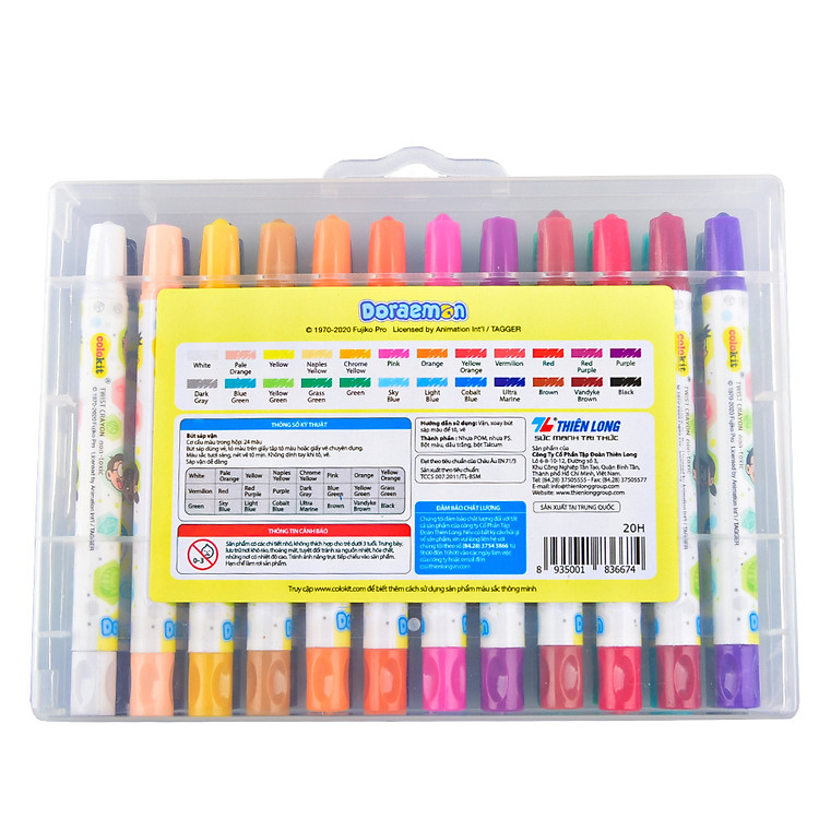 Bút sáp vặn Thiên Long Colokit TCR-C009 (24 màu) - Ảnh 2