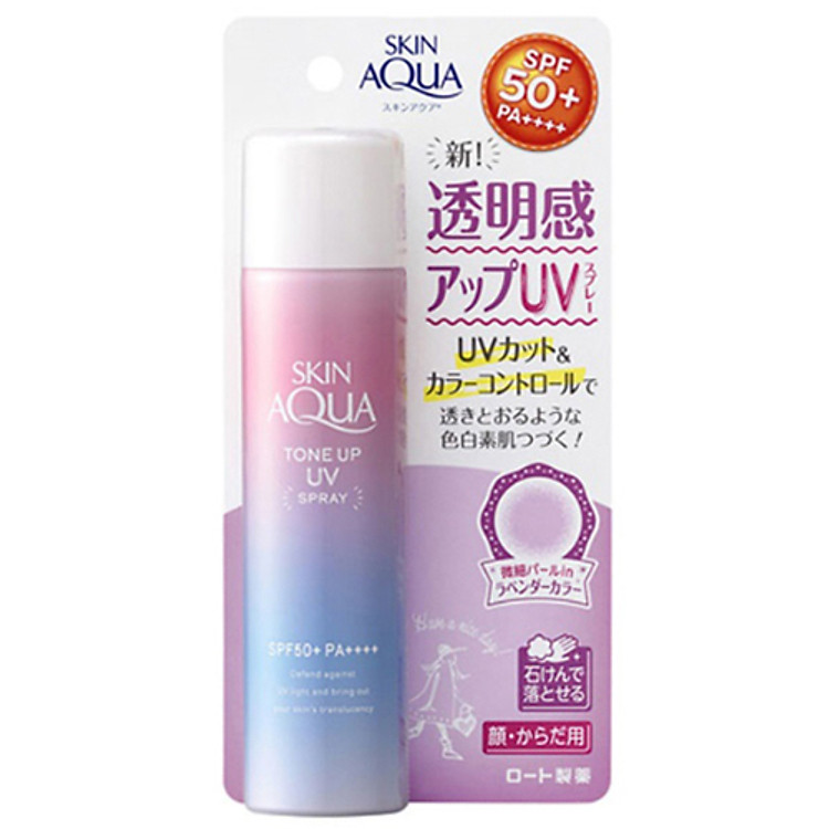 Xịt chống nắng dành cho da mặt và cơ thể Skin Aqua Tone Up UV Spray (70g)