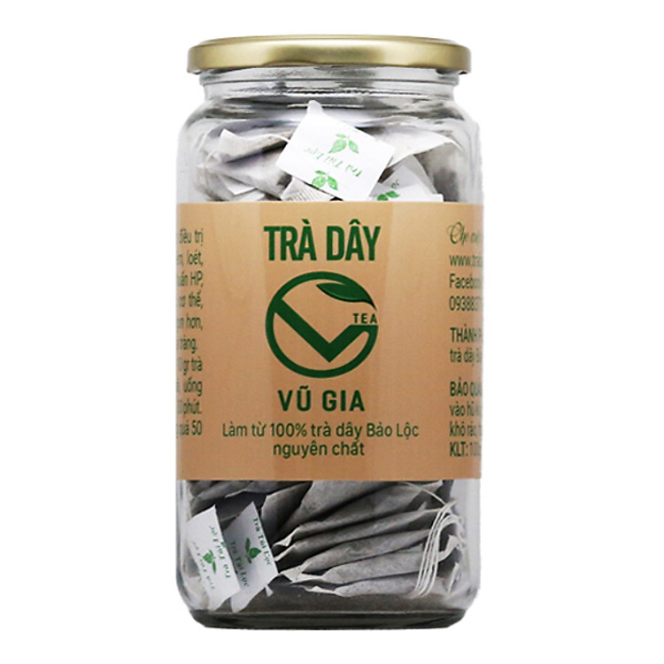 Trà Dây Túi Lọc Nguyên Chất Bảo Lộc Vũ Gia (30gói/ hộp) - Hỗ trợ điều trị bệnh đau dạ dày, hỗ trợ tiêu hóa, ăn ngon miệng và ngủ sâu giấc.