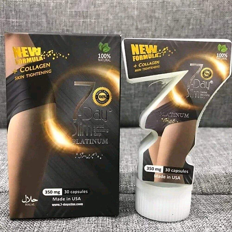 Thực Phẩm Bảo Vệ Sức Khỏe Viên Uống Giảm Cân 7 Day Slim (Hộp 30 viên) - Hỗ trợ giảm cân hiệu quả