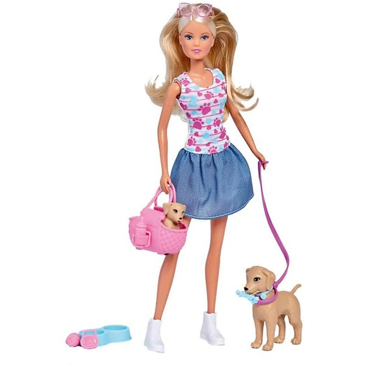 Đồ Chơi Trẻ Em Búp Bê Dắt Chó Con Đi Dạo Steffi Love Puppy Walk 105733310