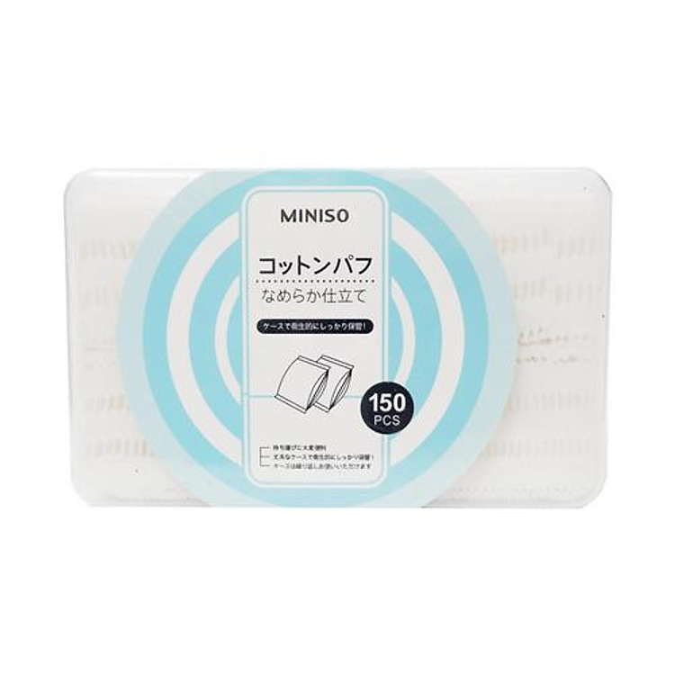 Hộp 150 miếng bông tẩy trang miniso 3 lớp