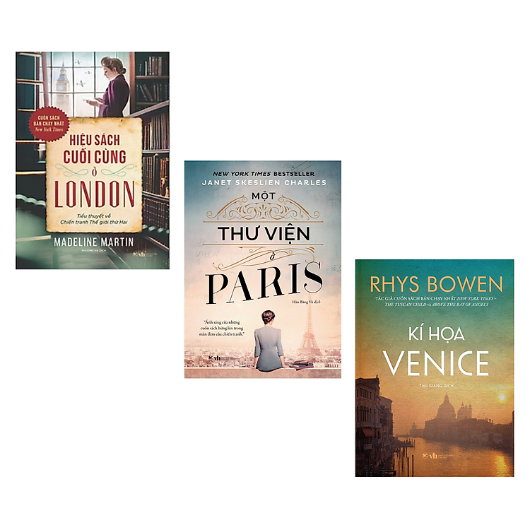Combo 3 Cuốn Tiểu Thuyết Về Thế Chiến 2: Hiệu Sách Cuối Cùng Ở London + Một Thư Viện Ở Paris + Kí Họa Venice