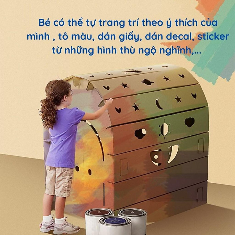 Nhà bìa lắp ráp cho bé Mai Mai Chính hãng Giá rẻ - Hình ảnh 2