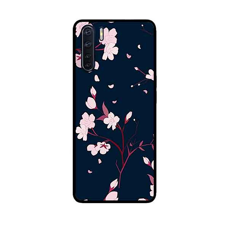 Ốp Lưng in cho Oppo A91 Mẫu Hoa Đào - Hàng Chính Hãng