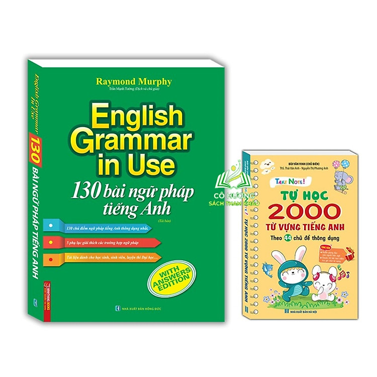 Combo 130 Bài Ngữ Pháp Tiếng Anh + Take Note Tự Học 2000 Từ Vựng Tiếng Anh