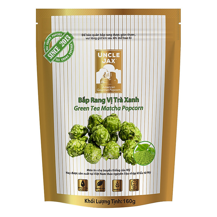 Bắp Rang Uncle Jax Vị Trà Xanh (160g)