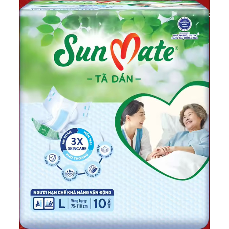 Combo 2 Gói Tã Dán Sunmate L10 Chính hãng Giá rẻ