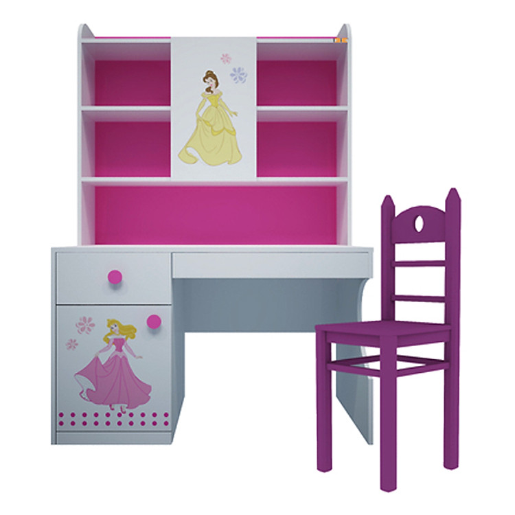 Bộ Bàn Học Có Giá Sách Hình Công Chúa IBIE CSPRIRM12 (1m2)