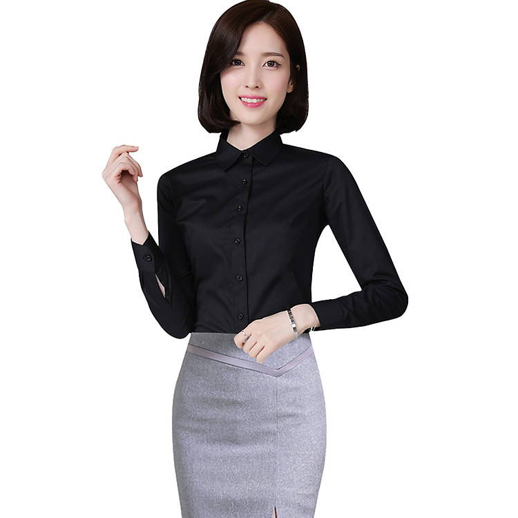 Áo Sơ Mi Nữ Công Sở VFASHION - ĐEN